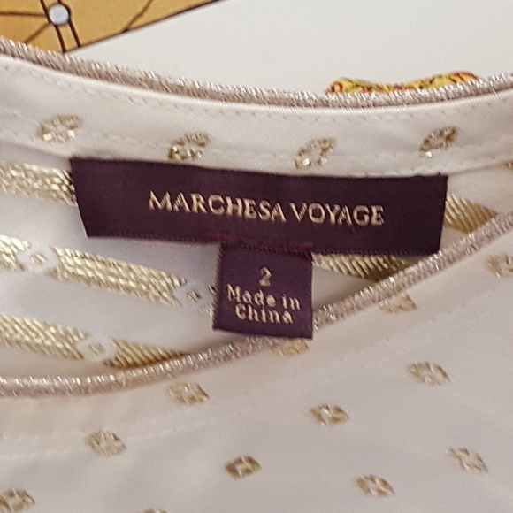 Marchesa Voyage - Gold‎ & Silver Blouse - Picture 7 of 7